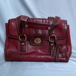 COACH Red Leather Purse and Wristlet